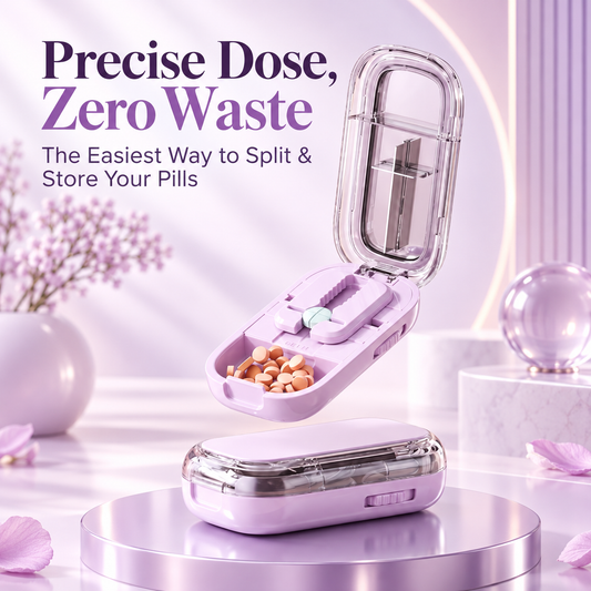 Portable Pill Cutter & Splitter Box for Precise Doses 💊
