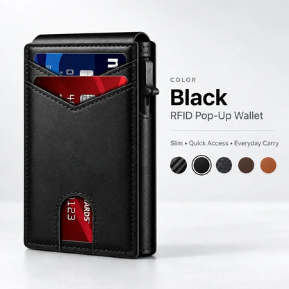 RFID Pop-Up Wallet for Men | Slim Quick-Access Wallet