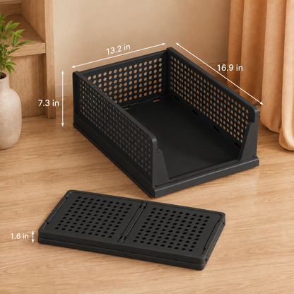 🧺 Stackable & Foldable Closet Organizer Bins