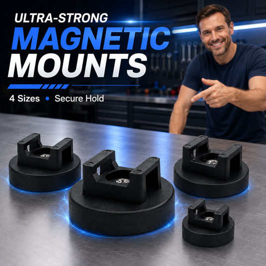 🧲 Heavy-Duty Magnetic Cable Mounts with Zip Tie Base