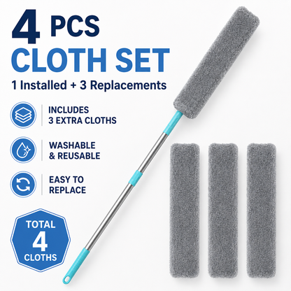 ✨ Microfiber Micro-Gap Duster with Extendable Pole
