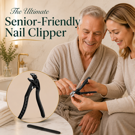 Heavy Duty Curved Tip Toenail Clipper - Long Handle Ergonomic Design