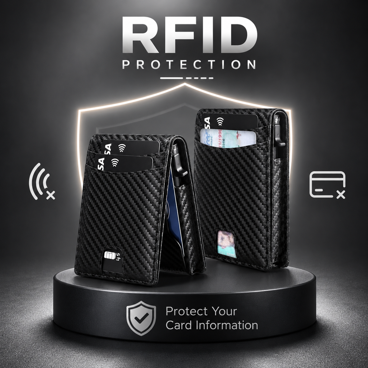 Slim Leather RFID Pop-Up Wallet with Cash Pocket (2026 Edition)
