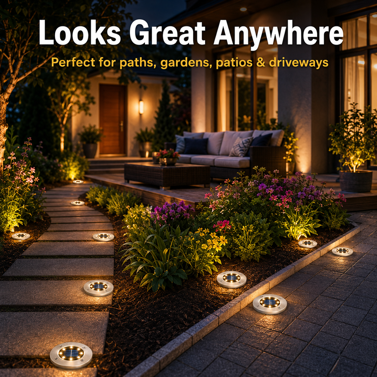🌟 Solar Stainless Steel In-Ground Garden Lights 🌟