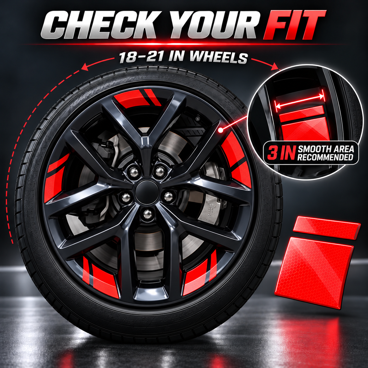 Reflective Wheel Rim Stickers / Reflective Rim Decals