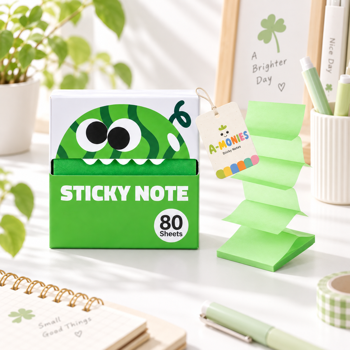 ✨ Glitter Transparent Pull-Out Sticky Notes & Aesthetic Memo Pads