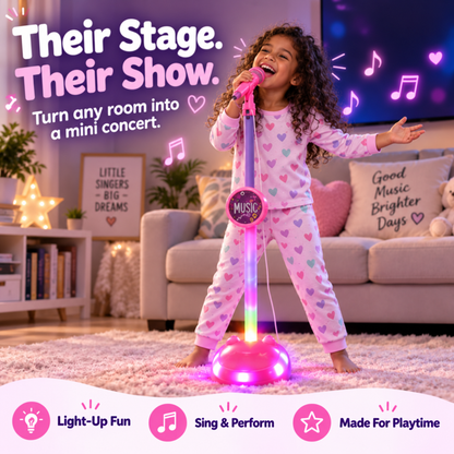 🎤 Kids Light-Up Karaoke Microphone Stand – Sing, Play & Perform
