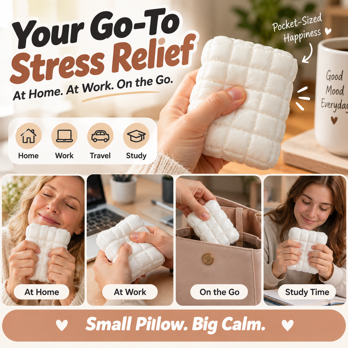 Mini Down Pillow Sensory Squishy Toy ☁️