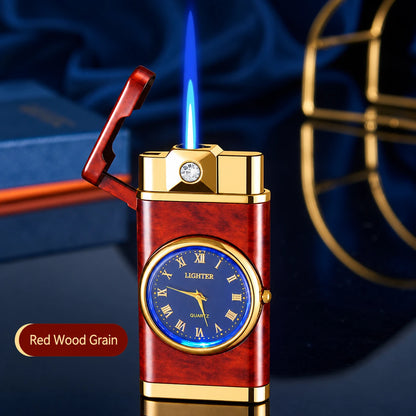 Adjustable, rechargeable, portable outdoor windproof blue flame lighter