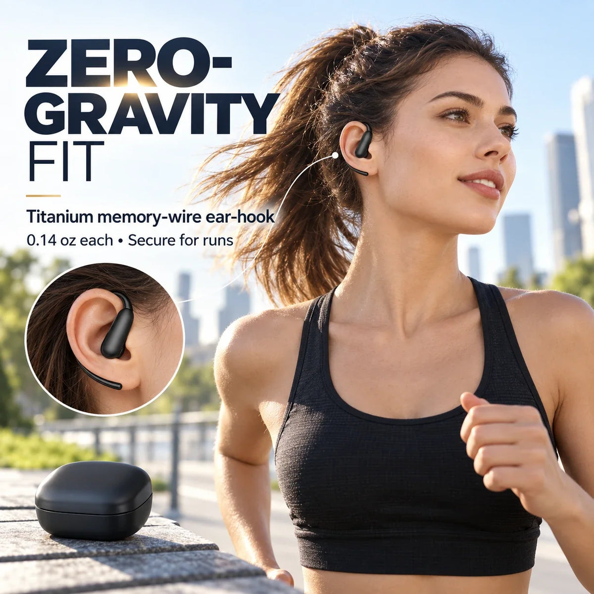 Wireless Earbuds with Ear Hooks | 145H Playtime & BT 6.0