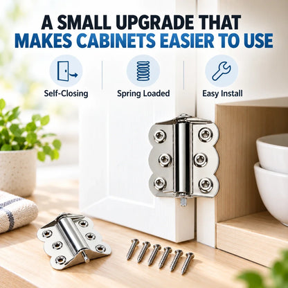 Self-Closing Spring Cabinet Hinges for Doors | 4/6 PCS