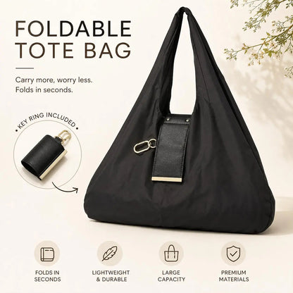 ⚡ Last Chance 49% OFF Grab-and-Go Foldable Bag | Portable Pocket Tote with Keychain 🛒
