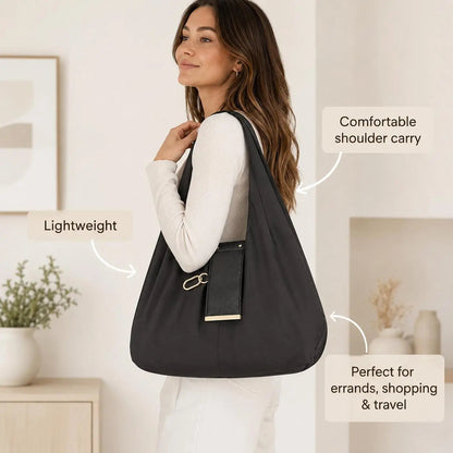 ⚡ Last Chance 49% OFF Grab-and-Go Foldable Bag | Portable Pocket Tote with Keychain 🛒