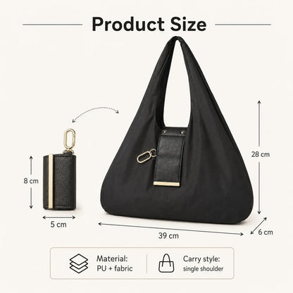 ⚡ Last Chance 49% OFF Grab-and-Go Foldable Bag | Portable Pocket Tote with Keychain 🛒