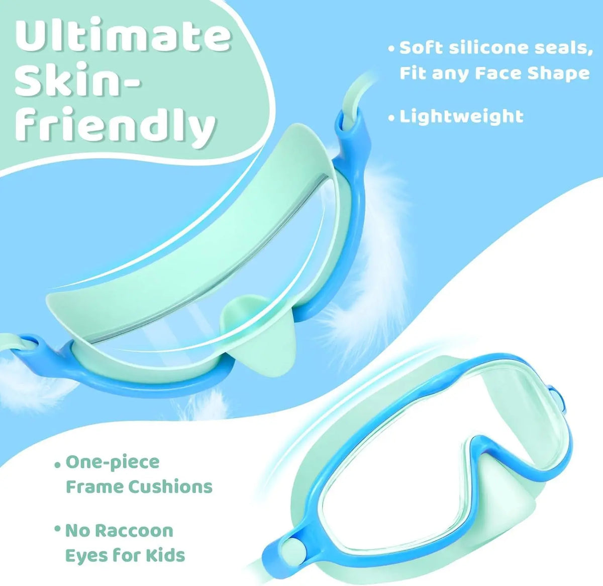 Kids' Swim Goggles with Nose Cover (2-Pack) 🤿🌊