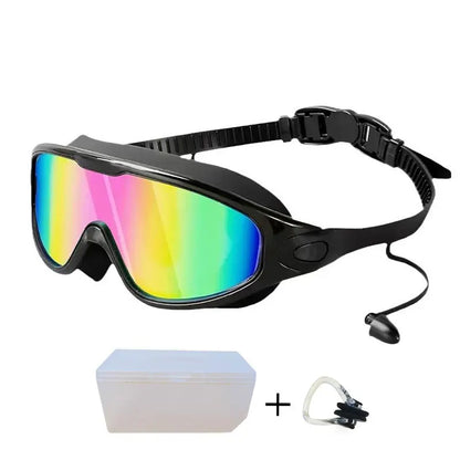 Wide View Swim Goggles with Earplugs & Nose Clip 🏊‍♂️💦