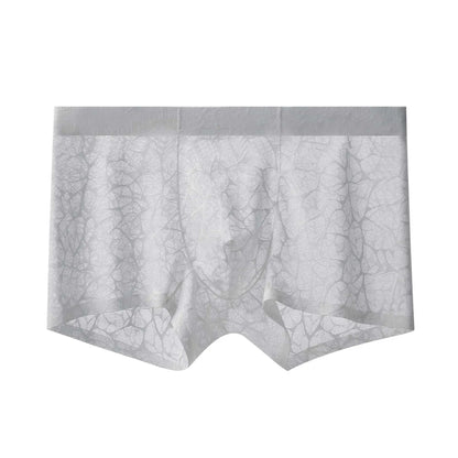 Men's Leopard Lace Ice Silk Boxer Briefs
