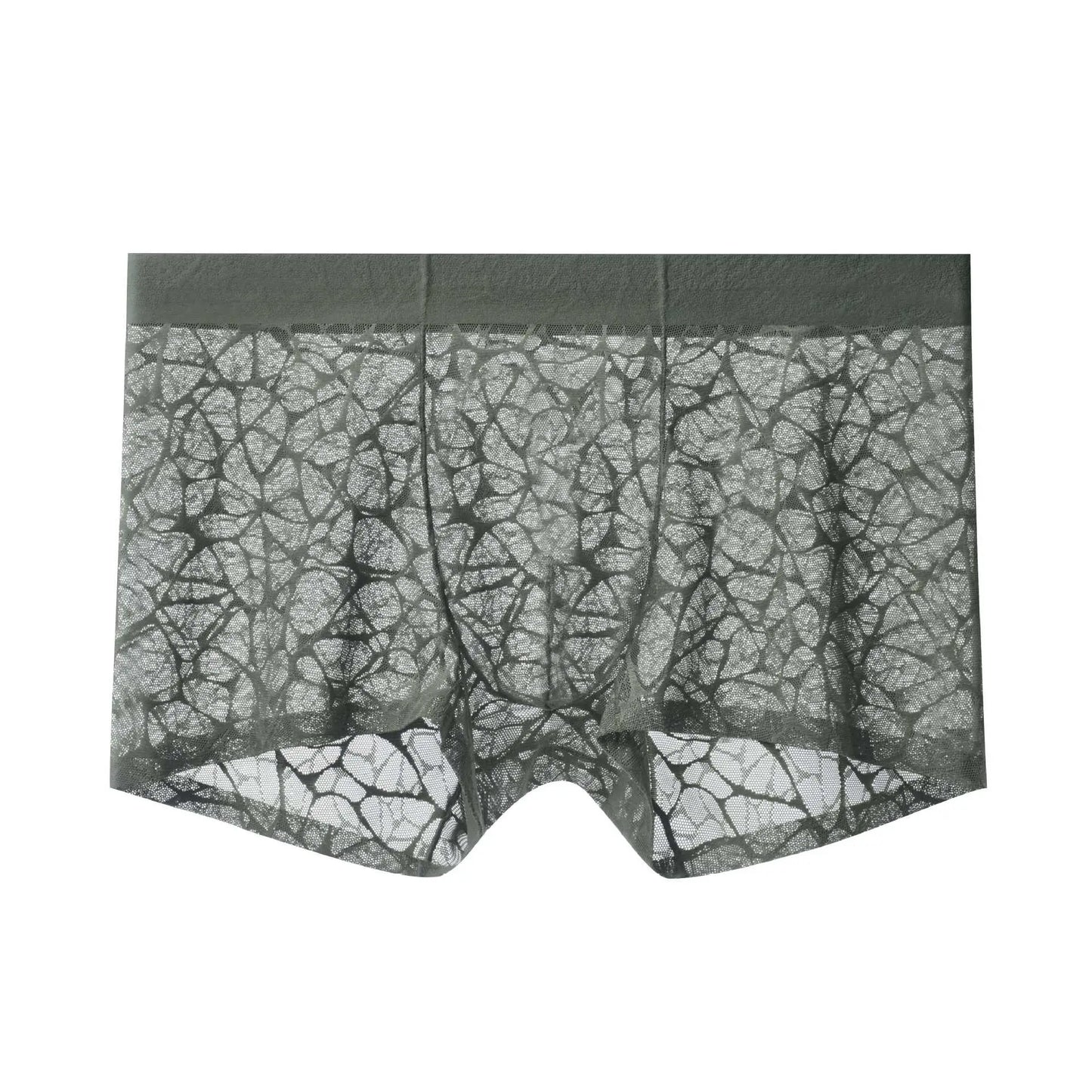 Men's Leopard Lace Ice Silk Boxer Briefs (4-Pack) ?✨