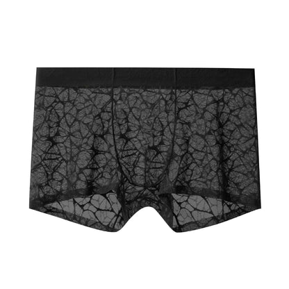 Men's Leopard Lace Ice Silk Boxer Briefs