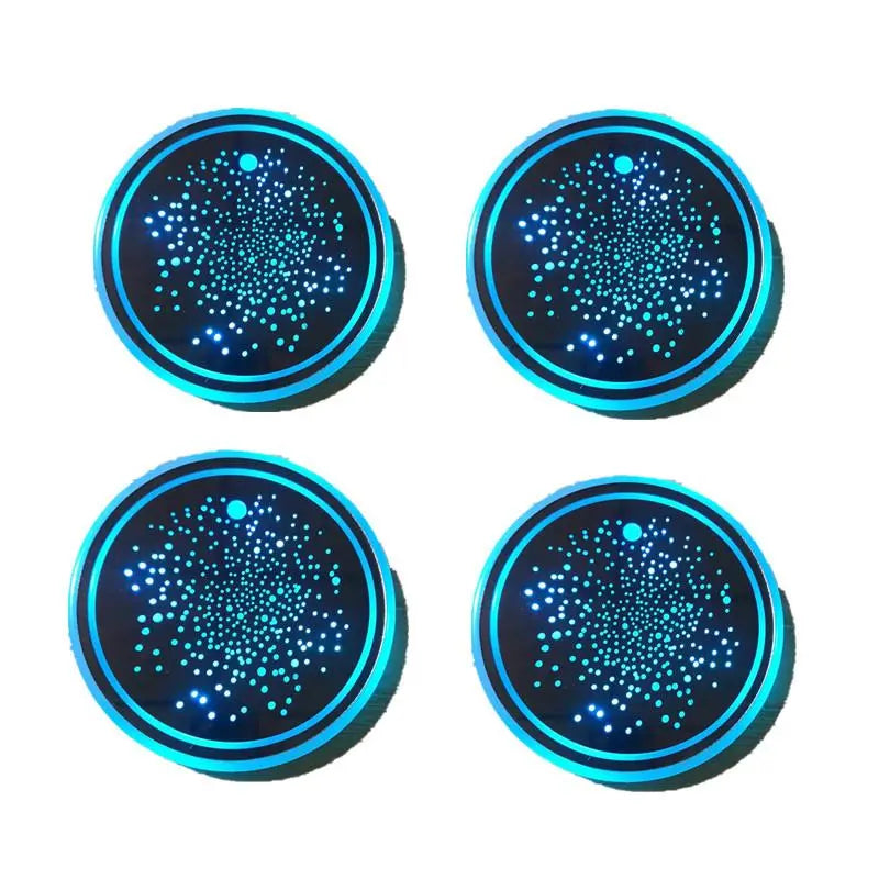 7 Color-Changing LED Car Cup Holder Coasters 🚗✨