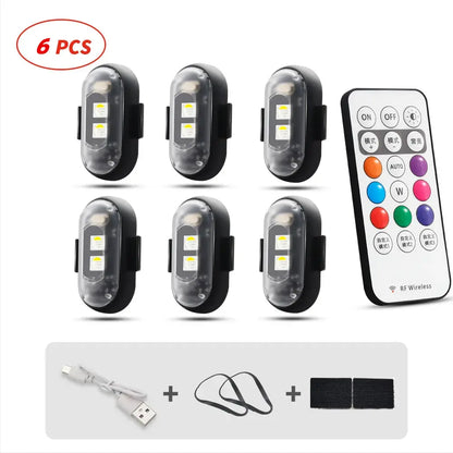 🚨 Remote Wireless RGB LED Strobe Light