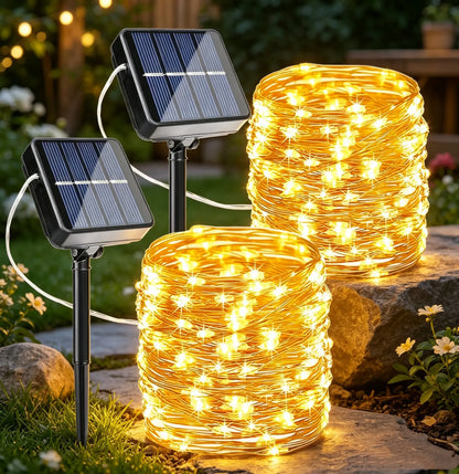 ☀️ Solar Powered LED Fairy String Lights