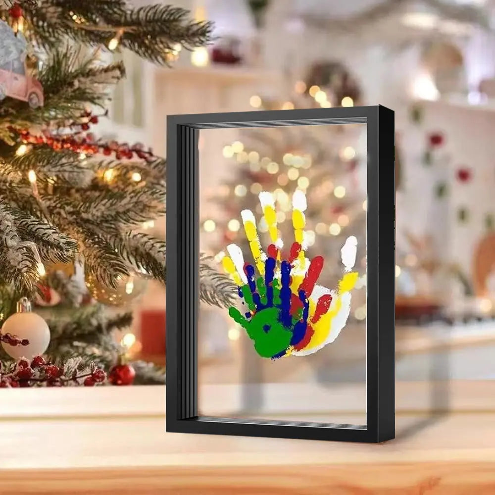 🪵 Wooden Transparent Family Handprint Frame Set