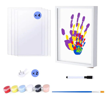 🪵 Wooden Transparent Family Handprint Frame Set