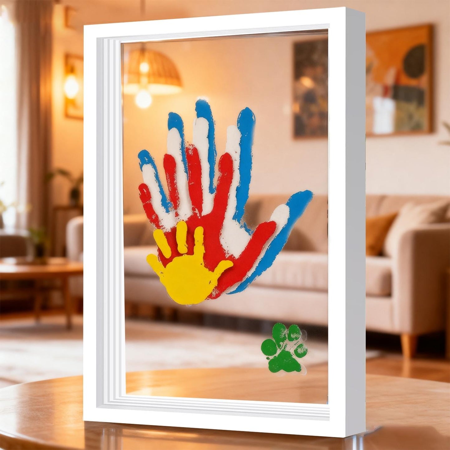🪵 Wooden Transparent Family Handprint Frame Set