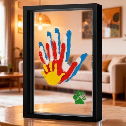🪵 Wooden Transparent Family Handprint Frame Set
