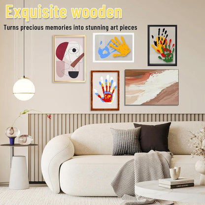🪵 Wooden Transparent Family Handprint Frame Set