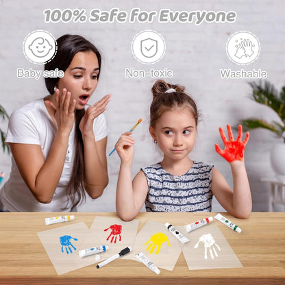 🪵 Wooden Transparent Family Handprint Frame Set