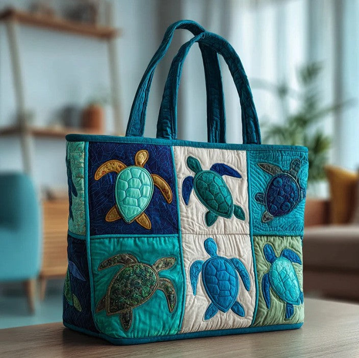 🐢 Turtle Haven Handmade Tote Bag