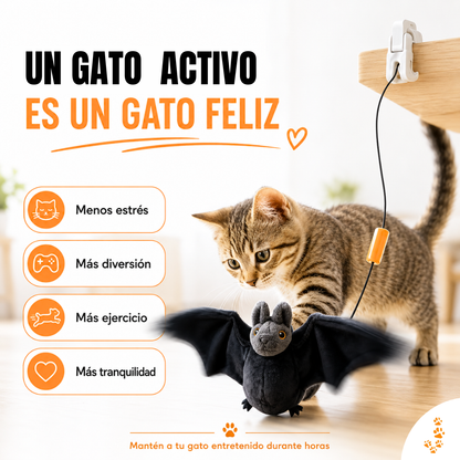 🦇 Interactive Flying Bat Cat Toy