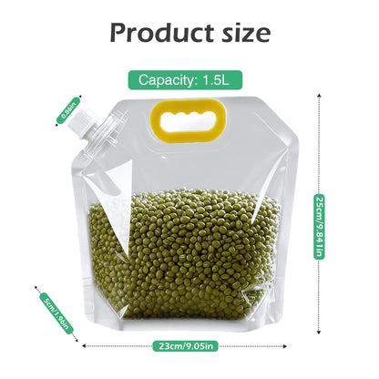 5-Pack Stand-Up Heavy-Duty Food Storage Pouches