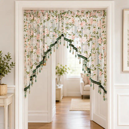 Luxury Floral Lace Door Curtain