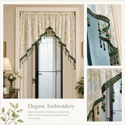 Luxury Floral Lace Door Curtain