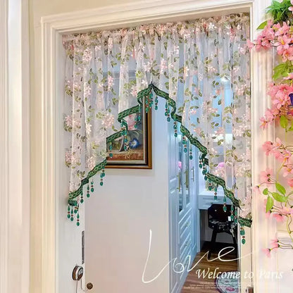 Luxury Floral Lace Door Curtain
