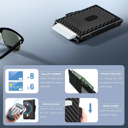 Minimalist Aluminum Pop-Up Wallet for Men