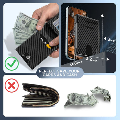 Minimalist Aluminum Pop-Up Wallet for Men