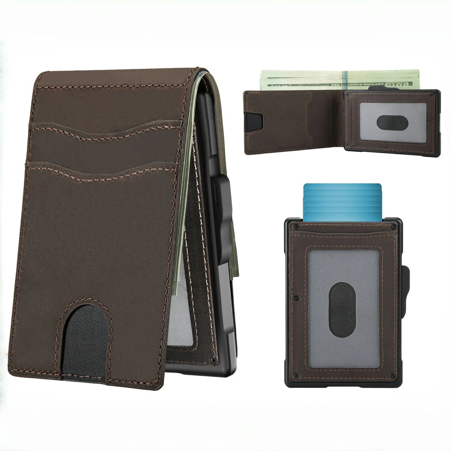 Minimalist Aluminum Pop-Up Wallet for Men