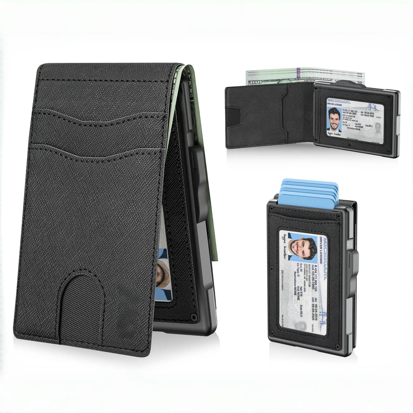Minimalist Aluminum Pop-Up Wallet for Men