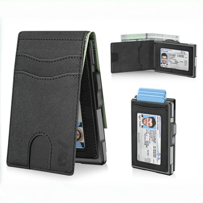 Minimalist Aluminum Pop-Up Wallet for Men