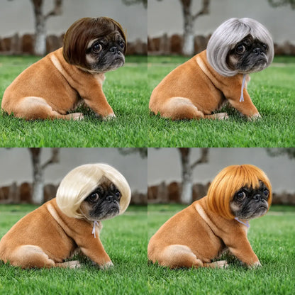 Cute Short Hair Pet Wig Headband