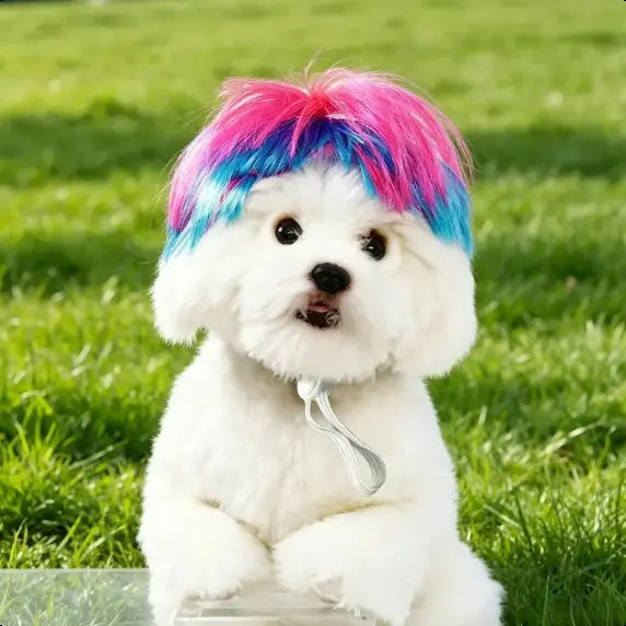 Cute Short Hair Pet Wig Headband