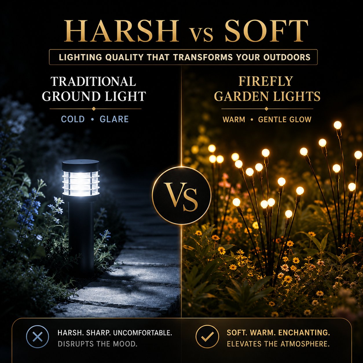 Solar Powered Firefly Swaying Garden Lights