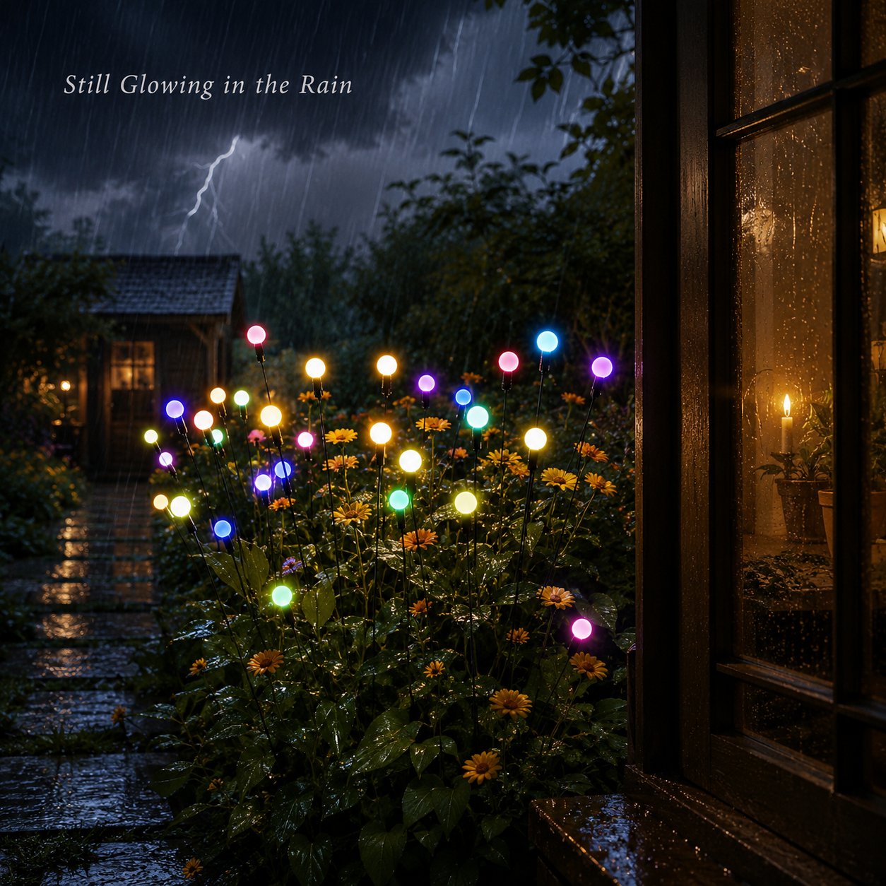 Solar Powered Firefly Swaying Garden Lights