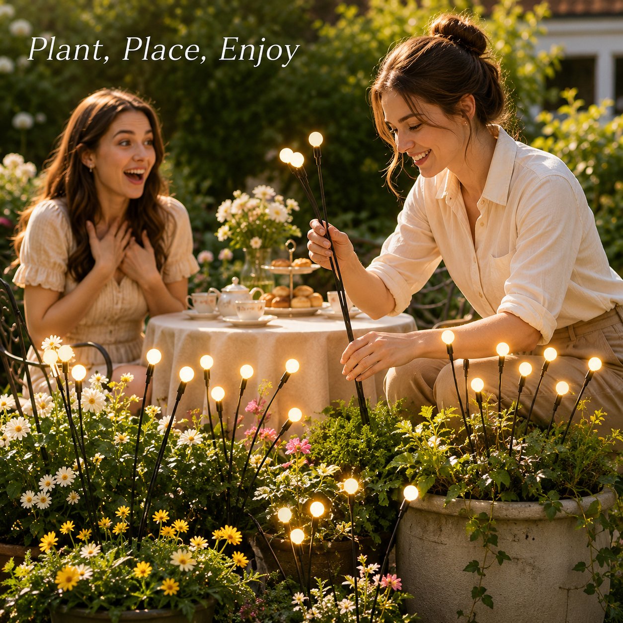 Solar Powered Firefly Swaying Garden Lights