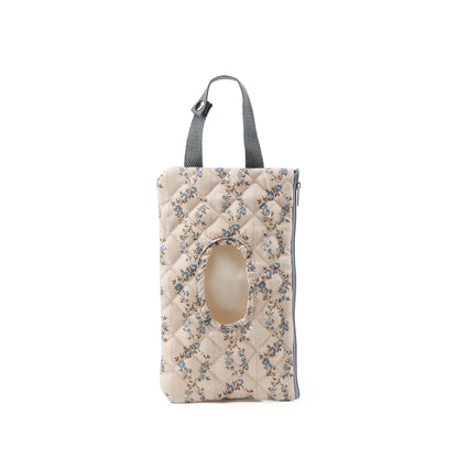 Hangable Floral Quilted Wet Wipes Pouch