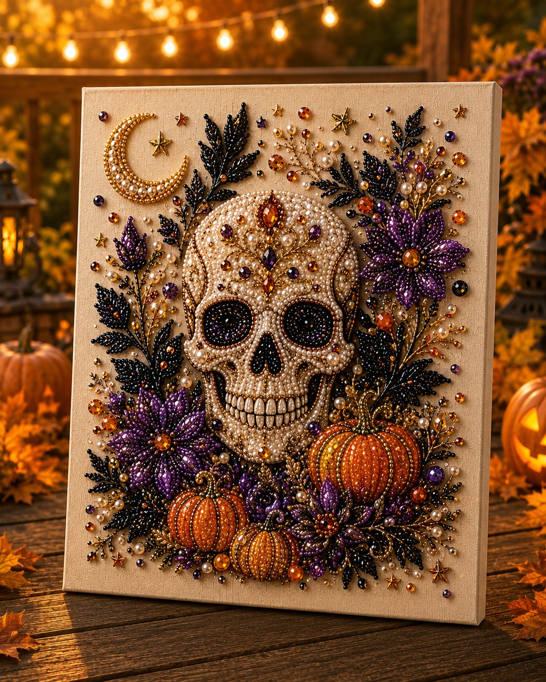 Halloween Pumpkin & Ghost Pearl Art DIY Kit